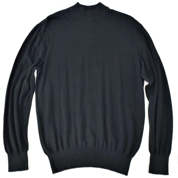 Lord & Taylor Exclusively for You Mock Turtleneck Womens Sweaters Ribbed Black M - Picture 1 of 11